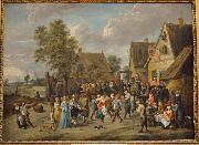 David Teniers the Younger Village feast with an aristocratic couple